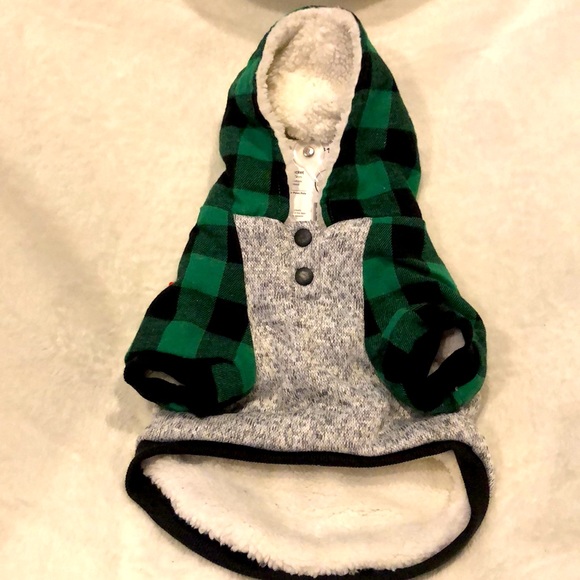 Pet Dog/cat Holiday Plaid Jacket with Truck - Picture 2 of 6